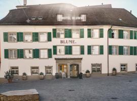 Hotel Blume - Swiss Historic Hotel，位于巴登的带停车场的酒店