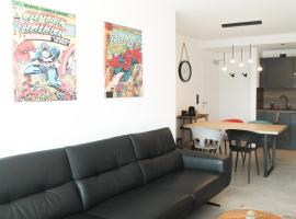 Marvel-Apartment - für Freunde & Familien, stadtnah, Parkplatz, E-Ladestation, Gitterbox für Fahrräder, Fitnessstudio, digitale Gästemappe mit Restaurant- und Unternehmenstipps，位于科布伦茨的酒店