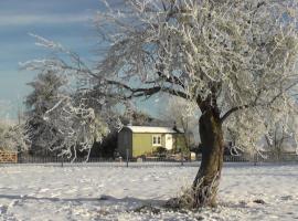 the abberton shepherds hut，位于伊夫舍姆的酒店