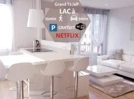 Le White Cosy à 5 minutes du Lac avec parking privatif gratuit
