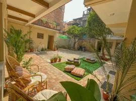 The Melo pomelo courtyard. ( Right in between Thamel and basantapur durbar square)