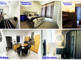 3 Bedroom Entire Flat, Luxury facilities with Affordable price, Self Checkin/out，位于法夫的酒店