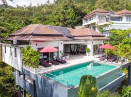 paradise sea view infinity Pool Villa Chaweng Koh Samui，位于茶云莱海滩的家庭/亲子酒店