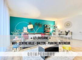 LA LOUSIANE - Confort - Wifi - Parking privé - Terrasse - Centre Ville，位于坎佩尔的度假短租房