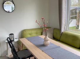 WohlfühlChalet Makkum Ijsselmeer Familienunterkunft，位于玛库姆的带泳池的酒店