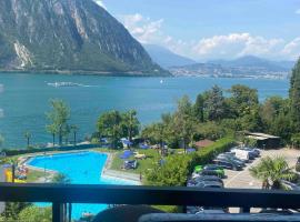 Apartment Bella Vista Lugano，位于比索内的带停车场的酒店