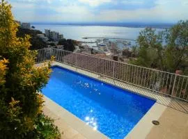 Villa avec piscine et vue panoramique mer