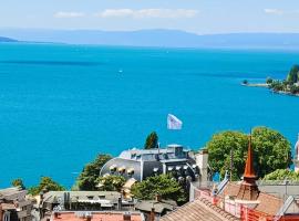 Loft la plus belle vue du lac Léman Montreux，位于蒙特勒的酒店