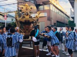 桜宿-ダブルベッドの小さなガーデンルーム，位于东京Yodobashi Church附近的酒店