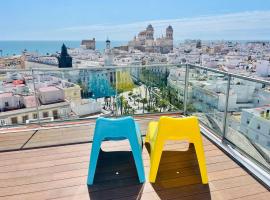 Skyline - Penthouse with 50m2 private terrace and stunning views，位于加的斯Cadiz Cathedral附近的酒店