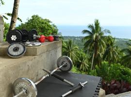 The balcony of the camiguin island，位于曼巴豪的公寓