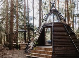 CallTipi glass house，位于Kalgriaužiai的度假屋