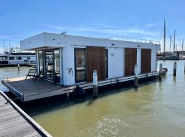 Luxury Houseboat Liberdade with sauna and dinghy，位于蒙尼肯丹的船屋