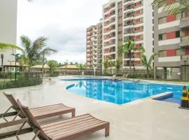 Lindo Apto Com Ar Cond Próx a Praia Martim de Sá com Piscina Wifi Sacada Gourmet com Churrasqueira