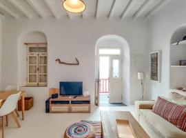 The Sunday House in the heart of Mykonos Town，位于米克诺斯城的别墅