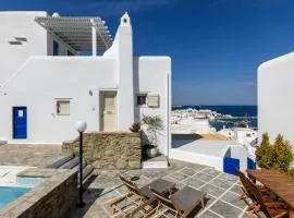 Supreme Mykonos Town House with Views & Pool & Parking