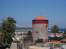 A medieval windmill tower with magnificent view