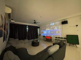 Lux 3BR max 25pax Projector 160inch Netflix Iskandar Puteri near Legoland，位于谢厝港的高尔夫酒店