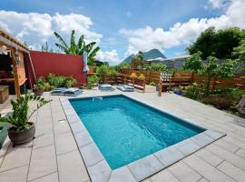 Villa spacieuse proche de la mer avec piscine privée et vue - BED AND COFFEE DIAMOND，位于勒迪亚芒的酒店