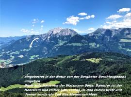 Ferienhaus hoch oben mit Alpen Panorama Königssee- Nichtraucherdomizil，位于贝希特斯加登的度假屋