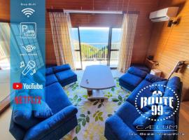 【全室オーシャンビュー 海堪能 抜群景色】貸切一軒家 WIFI付/カラオケ無料/最大８名/無料駐車場，位于大川市的酒店