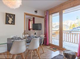 Au Centre de la station de ski de Valfréjus - appartement 4-6 personnes，位于瓦尔弗雷加斯的公寓