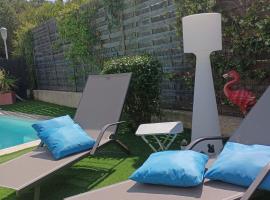 MimiLou rez-de-jardin avec piscine & spa，位于阿格德的公寓