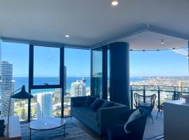 Luxury 2 bedrm apartment in Broadbeach- Be a Star in Tower One of the casino 2 bedroom apartment 334F，位于黄金海岸Broadbeach Branch Library附近的酒店