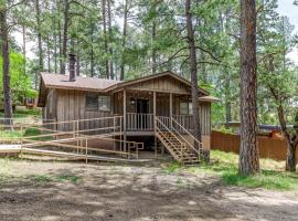 Serene Ruidoso Cabin with Fenced Yard Near Downtown!，位于鲁伊多索的酒店