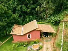 Chalé Cabana com 3 cachoeiras - Mirante para montanhas, Espaço Gourmet Caipira