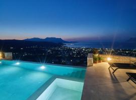 Luxury Villa Argi infinity private pool，位于基萨莫斯的豪华酒店