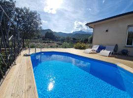 Domaine U Filanciu - Maison Chiara avec piscine - Centre Corse，位于Moltifao的别墅