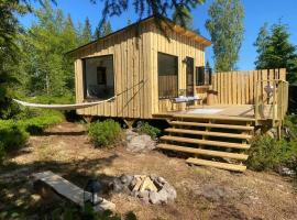 Forest cabin with stunning mountain view & Sauna，位于图什比的酒店