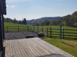 Amazing Views Log Cabin Broughton Mills South Lakes，位于lower hawthwaite的公寓