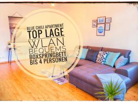 Blue Chili 01 - TOP City Lage am HBhf Boxspringbett bis 4 Pers，位于马格德堡马格德堡旧市场附近的酒店