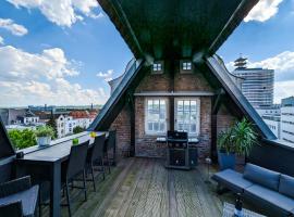 Luxuriöses Penthouse mit Dachterrasse & Massagesessel EM-APARTMENTS DEUTSCHLAND，位于比勒费尔德比勒费尔德中央站附近的酒店