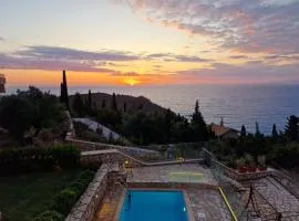 Villa Thetis with private pool where the sunsets fade away