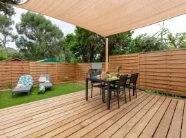 Le Palmier, mobil-home sans vis-à-vis idéalement situé entre mer et vignes