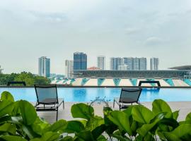 Twin Tower Residence by Nest Home【5 mins walk to CIQ】，位于新山Jalan Wong Ah Fook附近的酒店