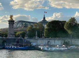 Péniche de charme au pont Alexandre III，位于巴黎的船屋