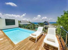 Villa Bleu Horizon with private pool overlooking Orient Bay