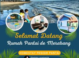 Rumah Pantai de Merabang (bungalow with pool)，位于巴佐的酒店