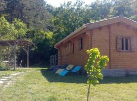 Un chalet en bois dans un écrin de verdure，位于Aouste-sur-Sye的酒店