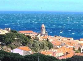 T2 au calme-vue mer et baie de Collioure-Garage