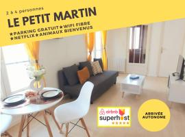 Le Petit Martin ~T2 cosy ~ Netflix ~ Parking ~ Animaux bienvenus，位于Saint-Martin-dʼAuxigny的公寓