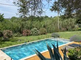 Maisonnette et piscine