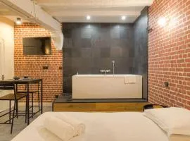 Industrial-style studio with bathtub, Vieux-Lyon