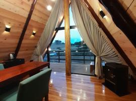 Chalé A-Frame da Fazenda，位于邦雅尔丁-达塞拉的木屋