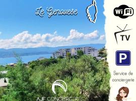 Appart'hotel grande terrasse vue mer，位于阿雅克修坎博德尔洛火车站附近的酒店