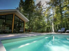 Luxury lodge with private swimming pool, located on a holiday park in Rhenen，位于雷嫩的别墅